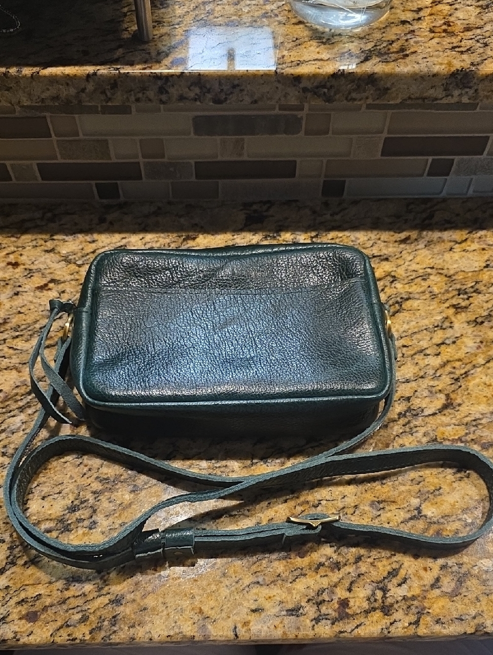 Portland Leather Forest Green Large Camera Bag